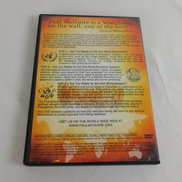 Are You Ready 3 DVD set 2011 Paul McGuire Documentary Conspiracy Theory Religion - Picture 2 of 8